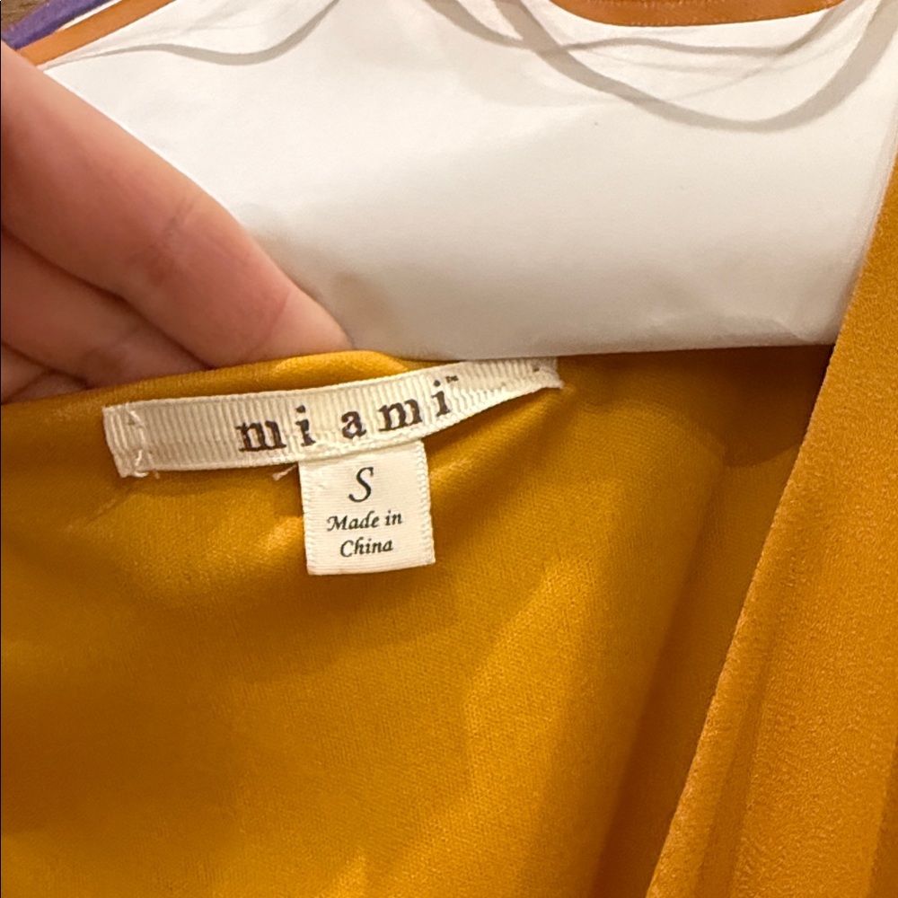 Miami Asymmetrical Mustard Dress - Picture 3 of 4